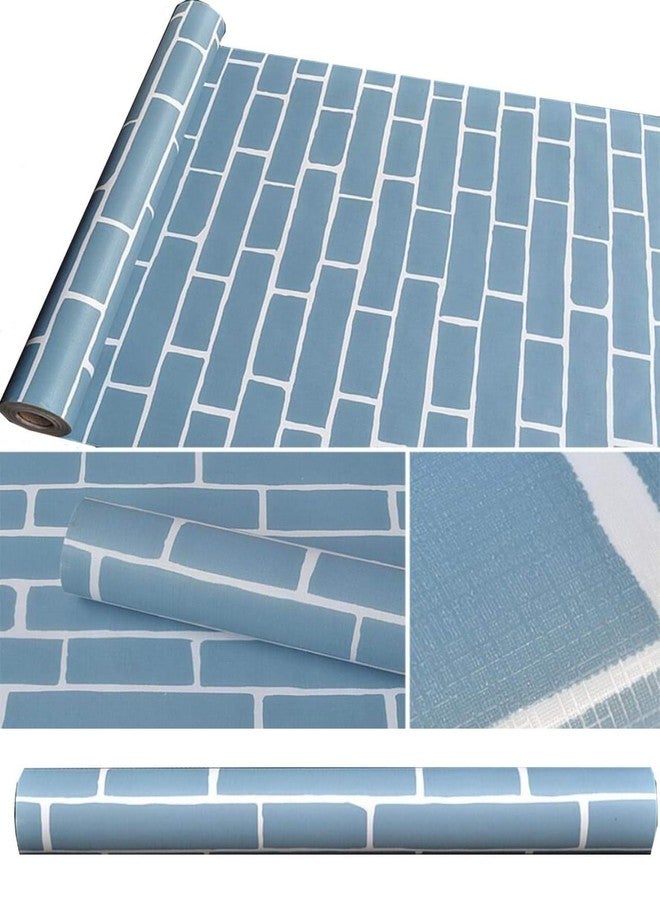 Nimbose® Big Size Beautiful Sky-Blue Bricks Self Adhesive Wallpaper for Kitchen Bed Room Living Room Furnitures Peel-Stick Vinyl Wallaper (45x1000 cm) - Image 3